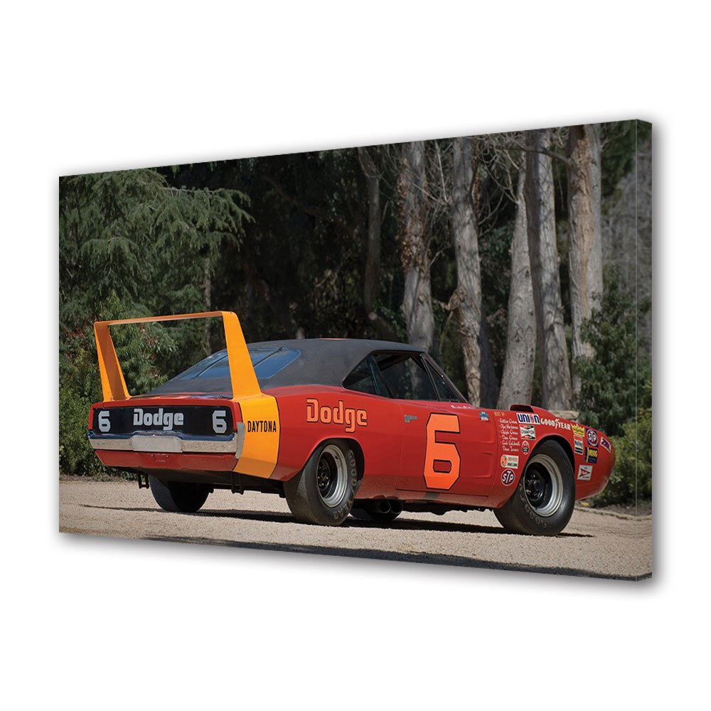Tablou Canvas Luminos in intuneric VarioView LED, Auto Moto, 1969 Dodge Daytona Race Car, 40 x 60 cm