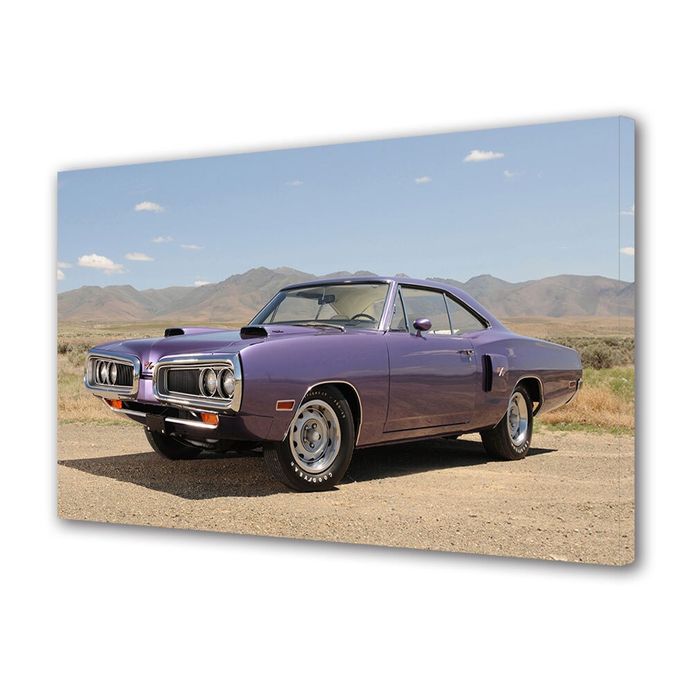 Tablou Canvas Luminos in intuneric VarioView LED, Auto Moto, 1970 Dodge Coronet Hemi R-T Hardtop, 30 x 45 cm