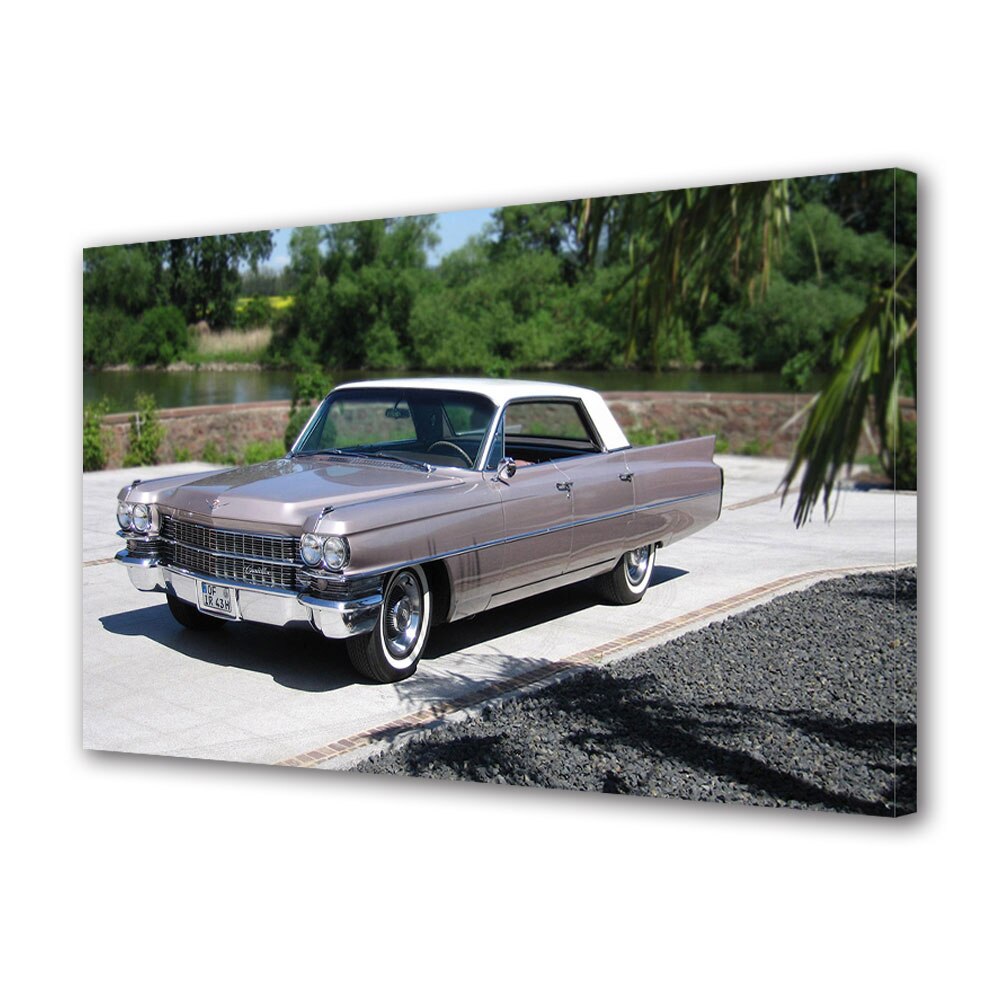 Tablou Canvas Luminos in intuneric VarioView LED, Auto Moto, 1963 Cadillac Sixty-Two Sedan Series 62, 30 x 45 cm