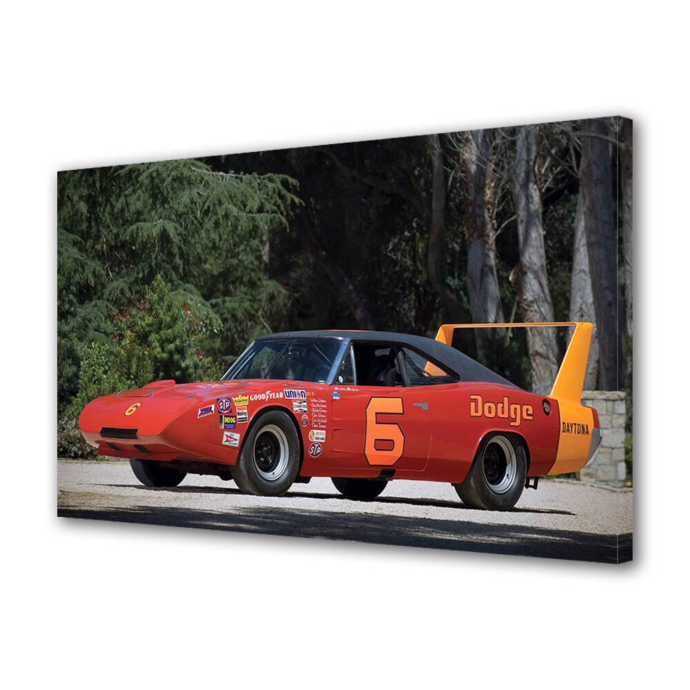Tablou Canvas Luminos in intuneric VarioView LED, Auto Moto, Dodge Charger Daytona 1969, 30 x 45 cm