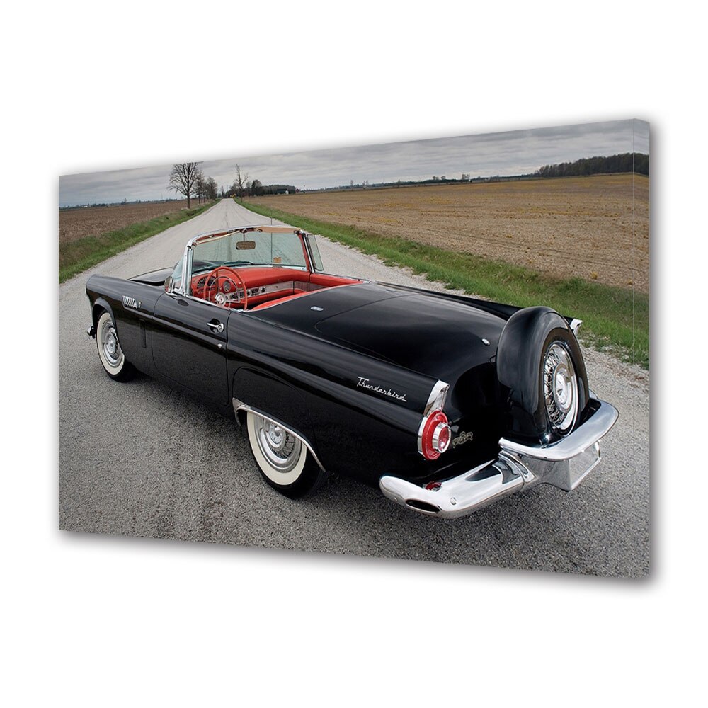 Tablou Canvas Luminos in intuneric VarioView LED, Auto Moto, Ford Thunderbird 1956, 40 x 60 cm
