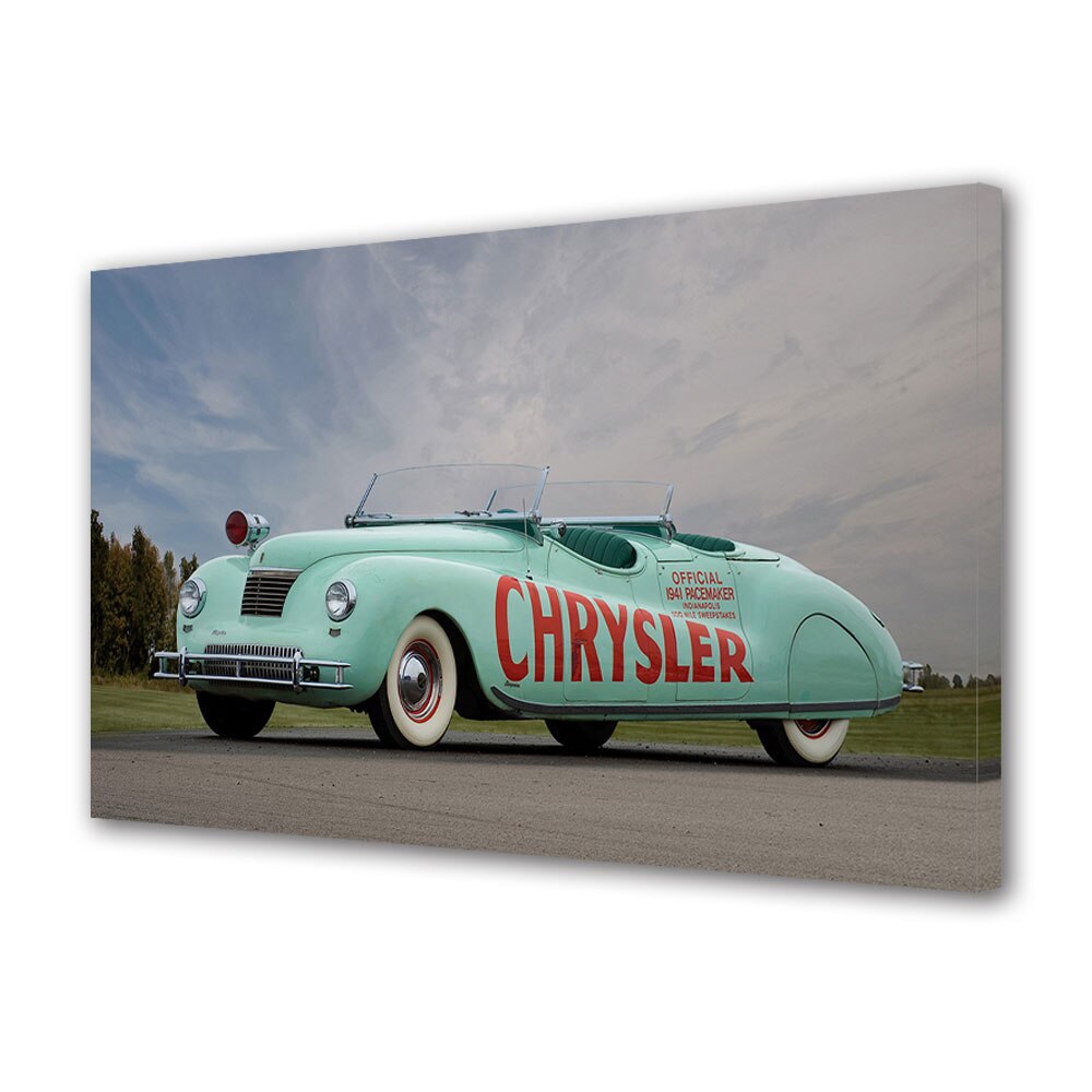 Tablou Canvas Luminos in intuneric VarioView LED, Auto Moto, Chrysler Newport Dual Cowl Phaeton LeBaron Pace Car 1941, 40 x 60 cm