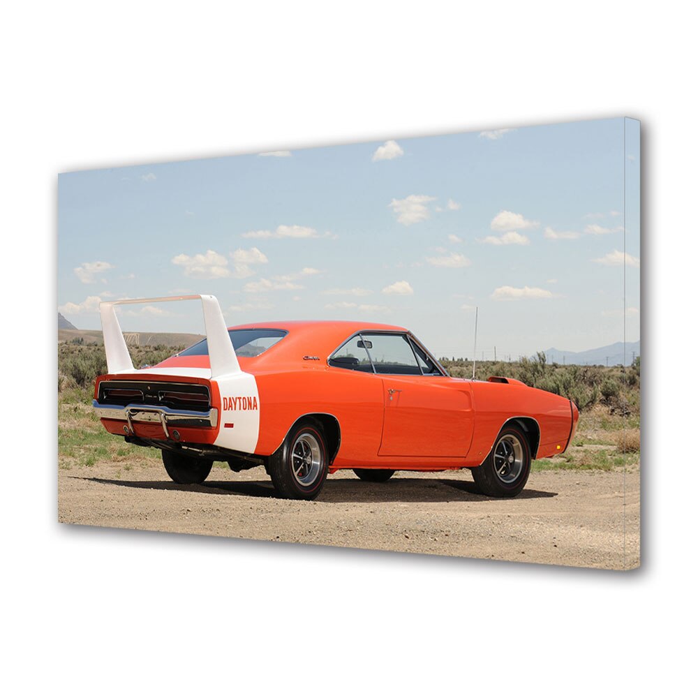 Tablou Canvas Luminos in intuneric VarioView LED, Auto Moto, 1969 Dodge Charger Daytona, 30 x 45 cm