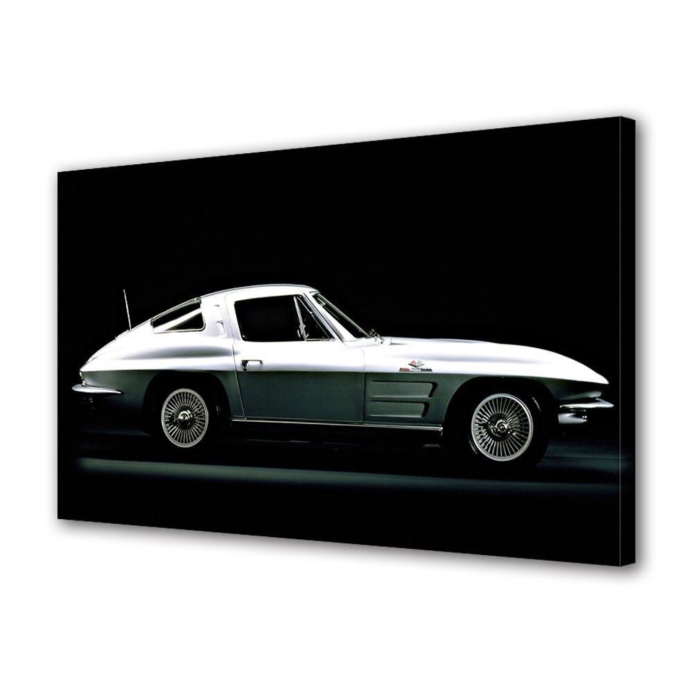 Tablou Canvas Luminos in intuneric VarioView LED, Auto Moto, Corvette Sting Ray (C2) 1967, 40 x 60 cm