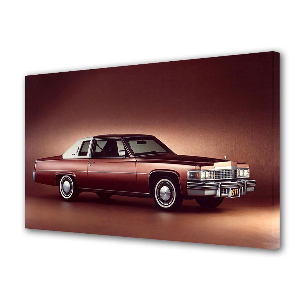 Tablou Canvas Luminos in intuneric VarioView LED, Auto Moto, Cadillac Coupe Deville 1977, 40 x 60 cm