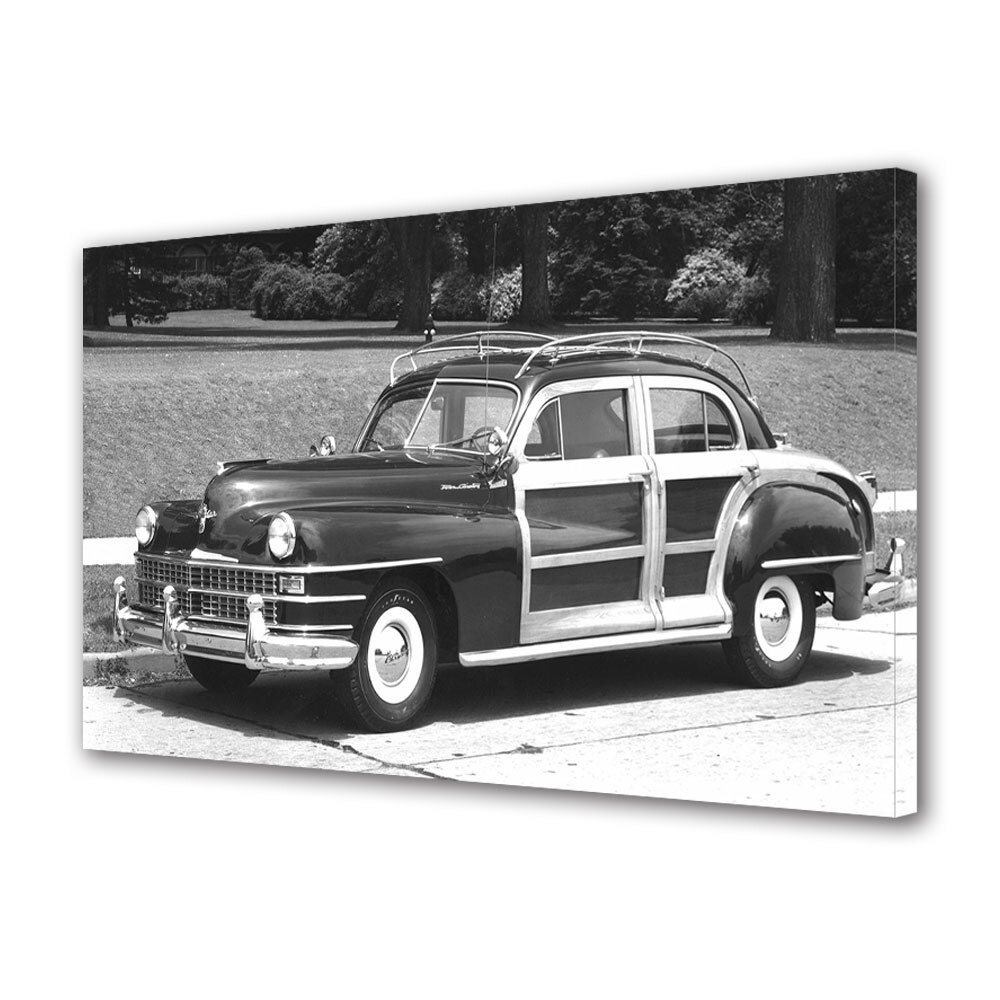 Tablou Canvas Luminos in intuneric VarioView LED, Auto Moto, Chrysler Town&Country 1948, 30 x 45 cm