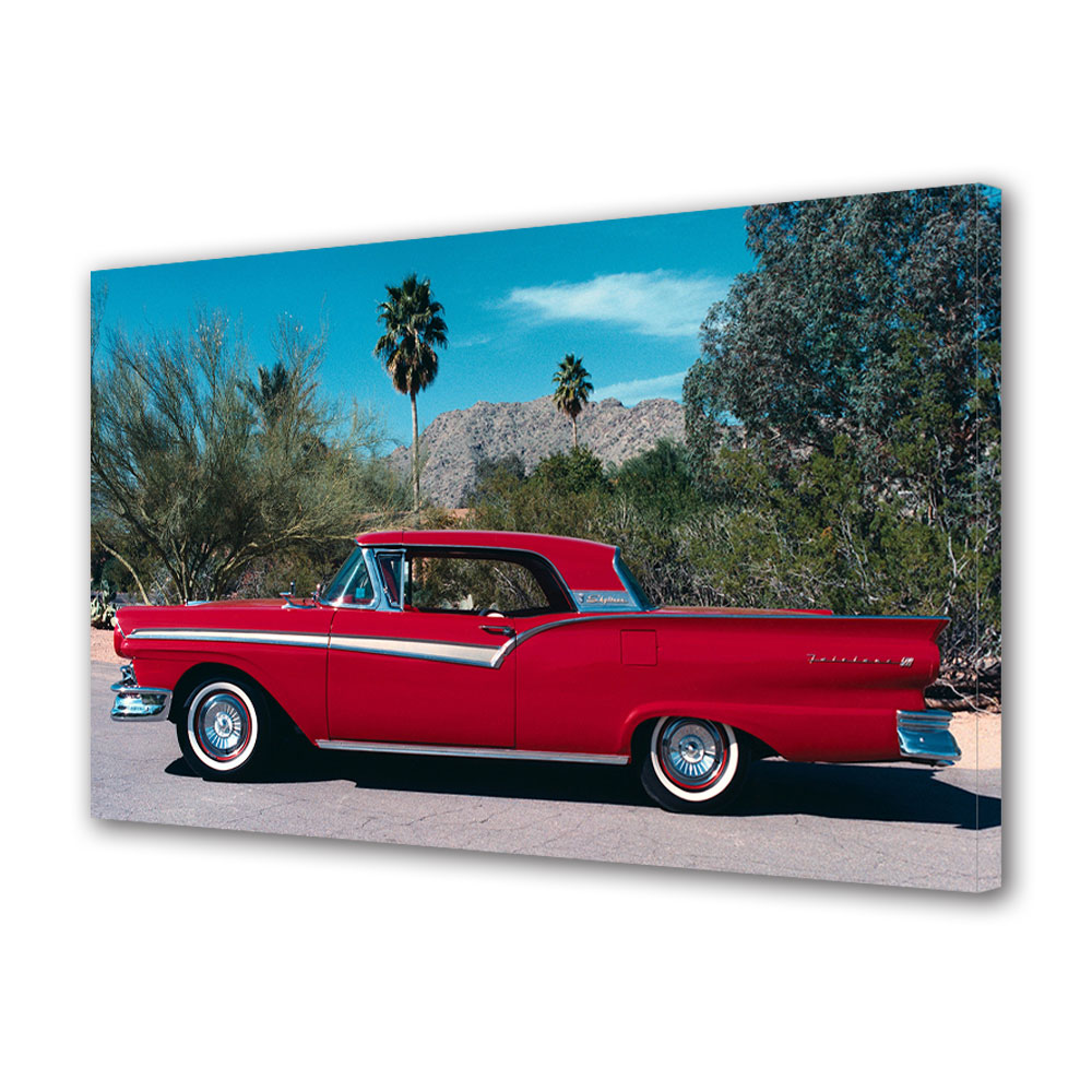 Tablou Canvas Luminos in intuneric VarioView LED, Auto Moto, Ford Galaxie Skyliner 1959, 30 x 45 cm