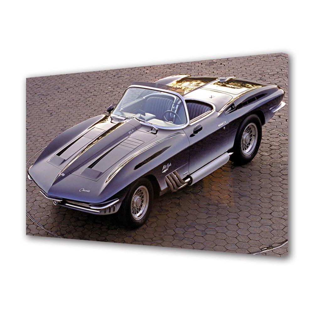 Tablou Canvas Luminos in intuneric VarioView LED, Auto Moto, Corvette Mako Shark Concept 1961, 40 x 60 cm