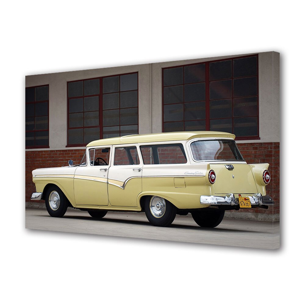 Tablou Canvas Luminos in intuneric VarioView LED, Auto Moto, 1957 Ford 6-Passenger Country Sedan, 40 x 60 cm