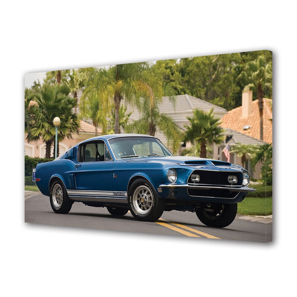 Tablou Canvas Luminos in intuneric VarioView LED, Auto Moto, 1968 Shelby GT 500 KR Fastback, 40 x 60 cm