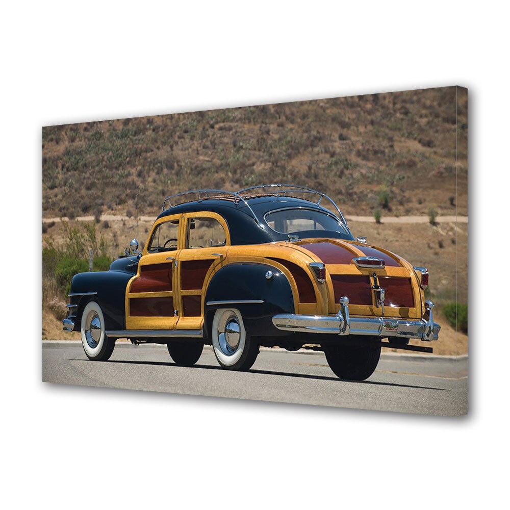 Tablou Canvas Luminos in intuneric VarioView LED, Auto Moto, 1947 Chrysler Town & Country, 30 x 45 cm