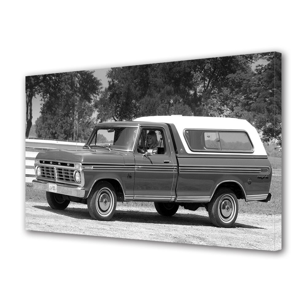 Tablou Canvas Luminos in intuneric VarioView LED, Auto Moto, Ford F-150 Ranger XLT 1975, 30 x 45 cm