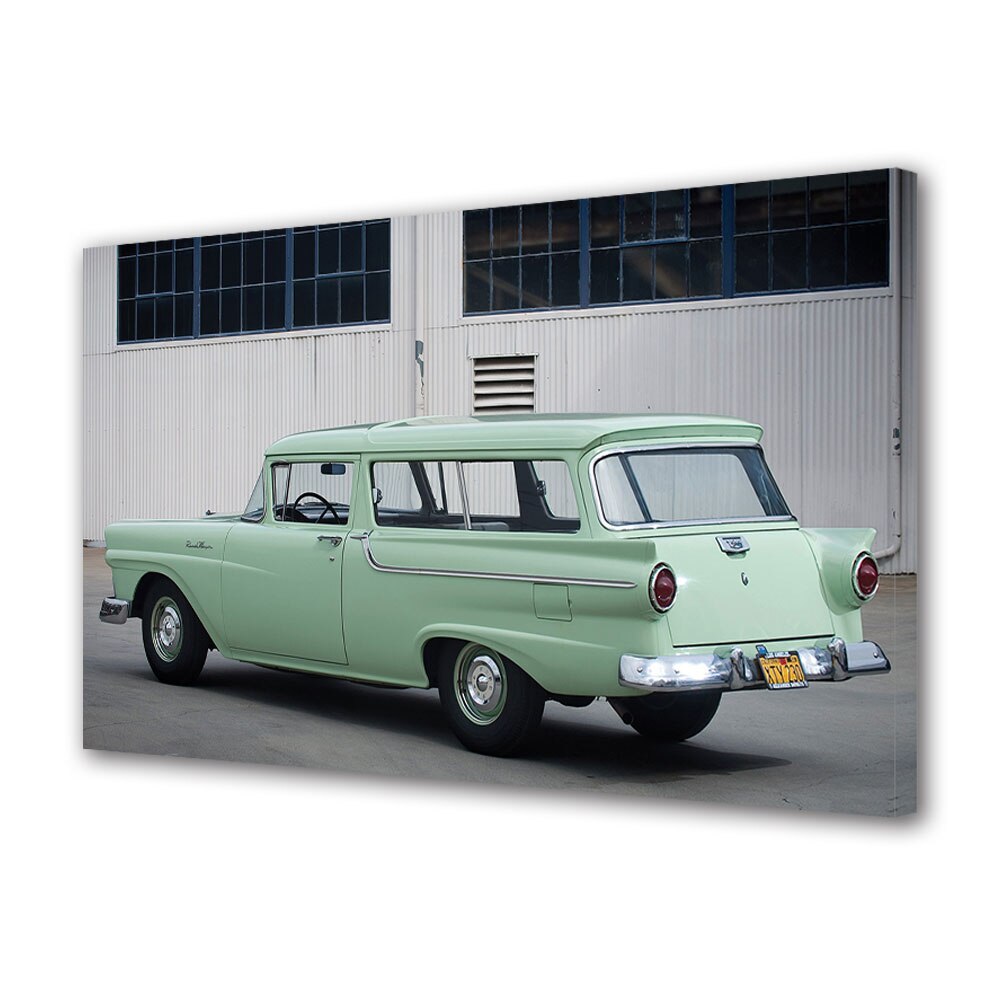Tablou Canvas Luminos in intuneric VarioView LED, Auto Moto, 1957 Ford Ranch Wagon, 40 x 60 cm