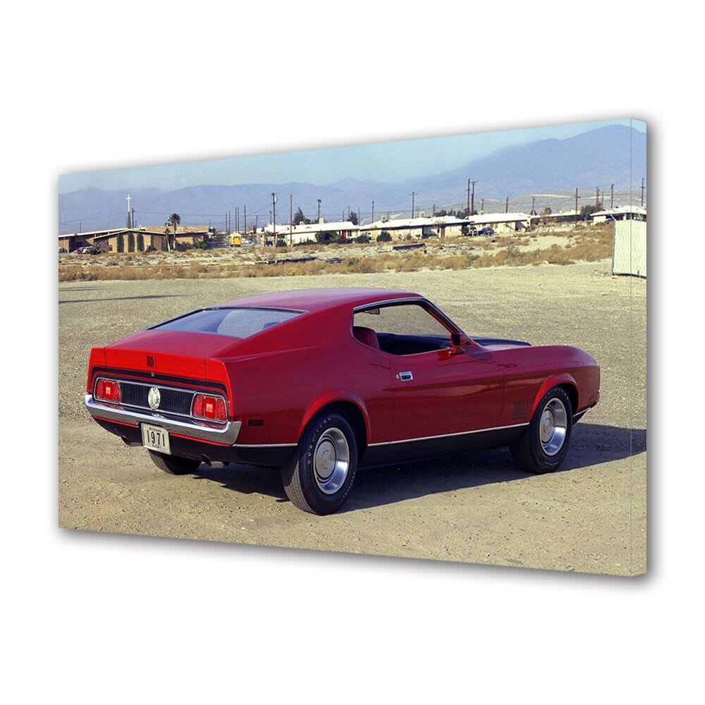 Tablou Canvas Luminos in intuneric VarioView LED, Auto Moto, Mustang Mach 1 1971-72, 30 x 45 cm