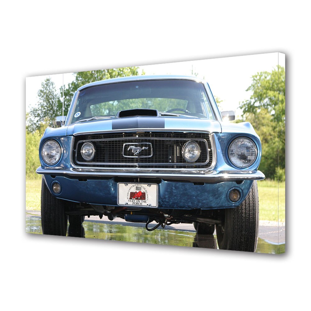 Tablou Canvas Luminos in intuneric VarioView LED, Auto Moto, Ford Mustang GT Fastback 1968, 40 x 60 cm
