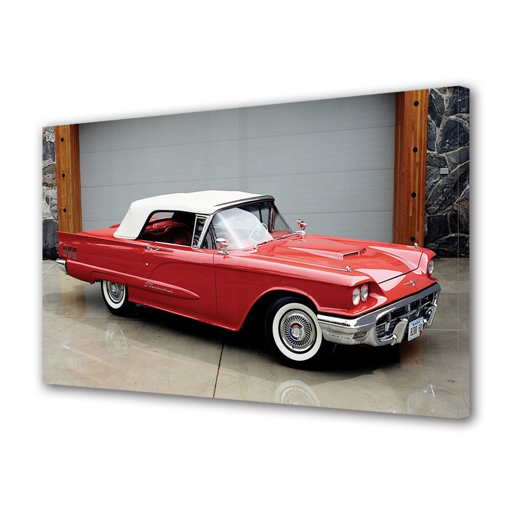 Tablou Canvas Luminos in intuneric VarioView LED, Auto Moto, Ford Thunderbird 1958-60, 30 x 45 cm