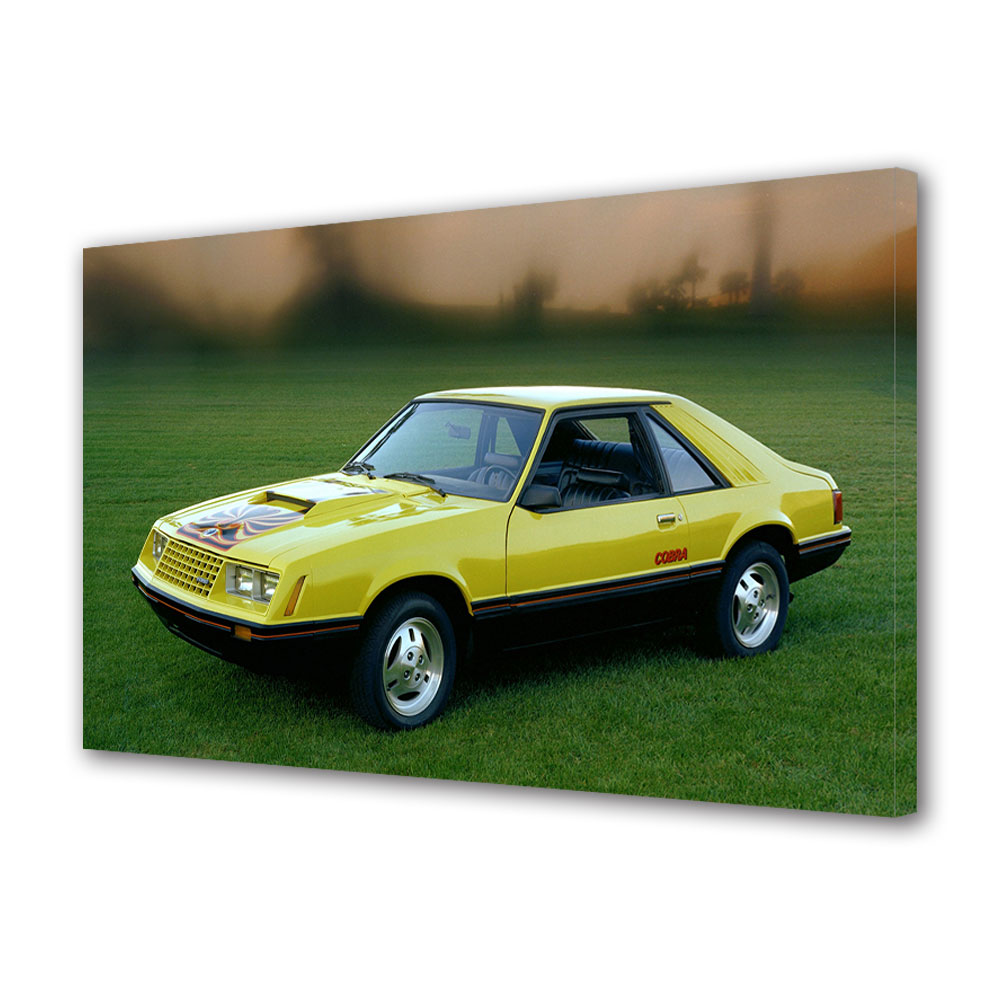 Tablou Canvas Luminos in intuneric VarioView LED, Auto Moto, Mustang Cobra 1981-82, 30 x 45 cm