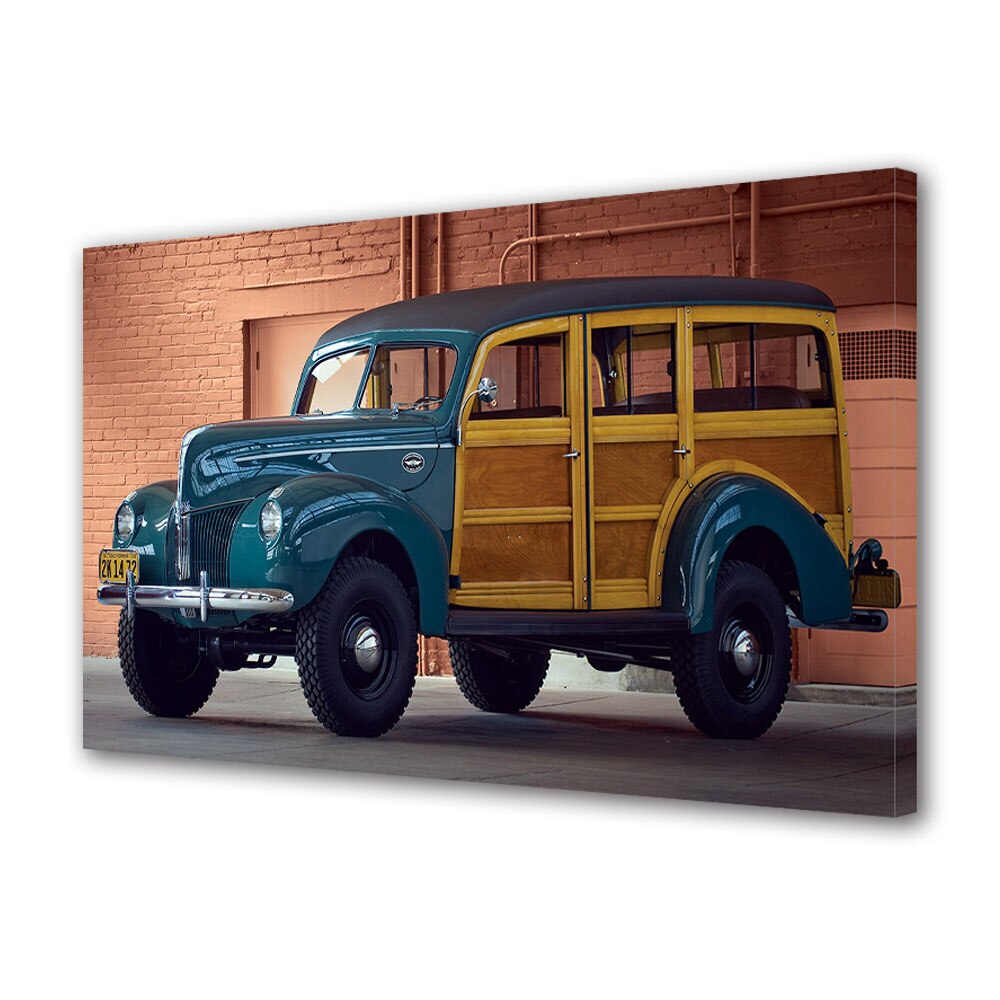 Tablou Canvas Luminos in intuneric VarioView LED, Auto Moto, Ford Standard Station Wagon by Marmon-Herrington 1940, 40 x 60 cm