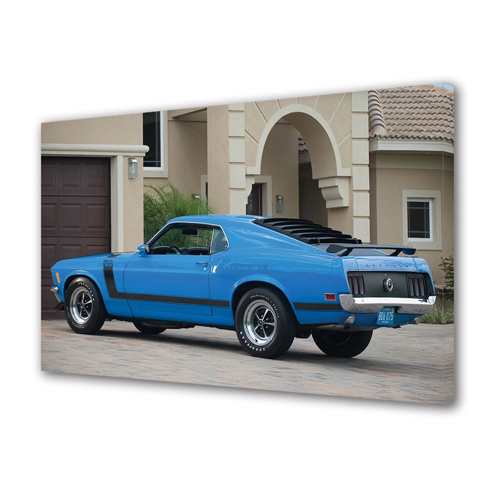 Tablou Canvas Luminos in intuneric VarioView LED, Auto Moto, Mustang Boss 302 1970, 30 x 45 cm