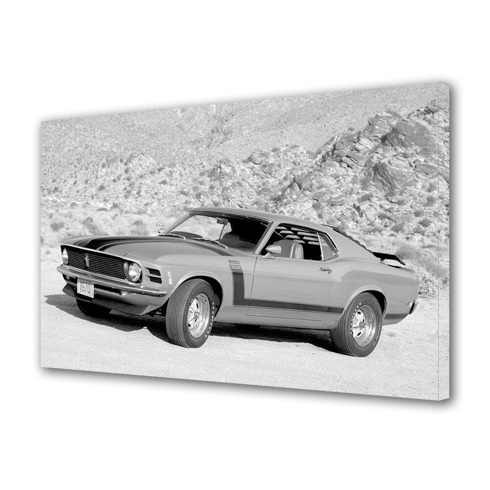 Tablou Canvas Luminos in intuneric VarioView LED, Auto Moto, Mustang Boss 302 1970, 30 x 45 cm