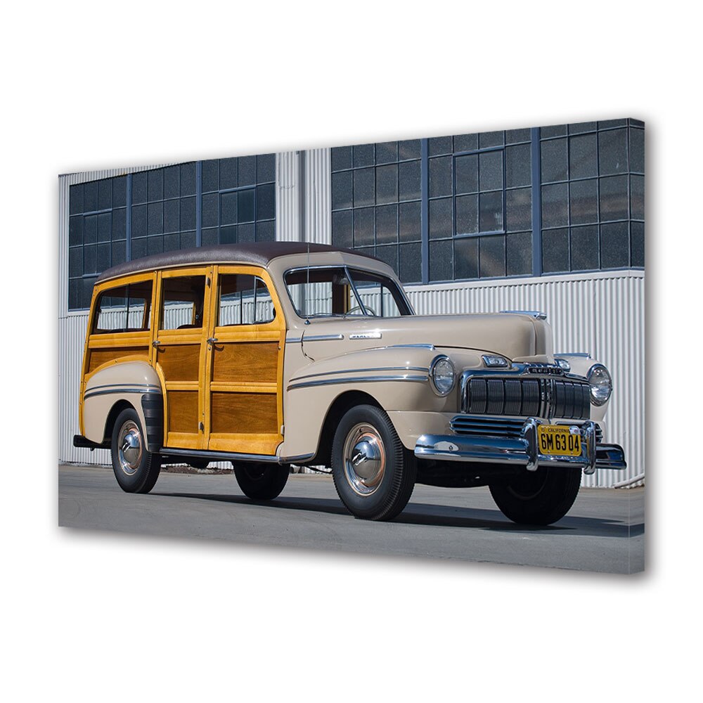 Tablou Canvas Luminos in intuneric VarioView LED, Auto Moto, Mercury Station Wagon 1948, 40 x 60 cm
