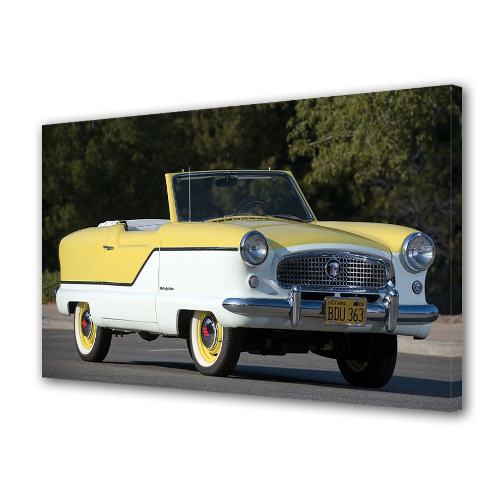 Tablou Canvas Luminos in intuneric VarioView LED, Auto Moto, Nash Metropolitan Convertible 1956-61, 40 x 60 cm