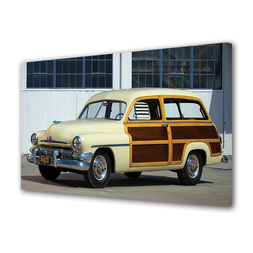 Tablou Canvas Luminos in intuneric VarioView LED, Auto Moto, 1951 Mercury Station Wagon, 40 x 60 cm