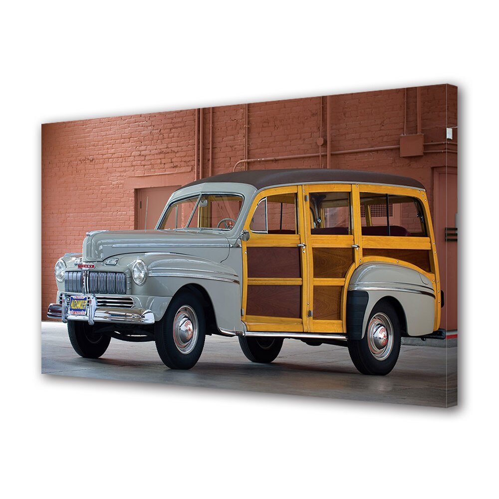 Tablou Canvas Luminos in intuneric VarioView LED, Auto Moto, Mercury Station Wagon 1946, 40 x 60 cm