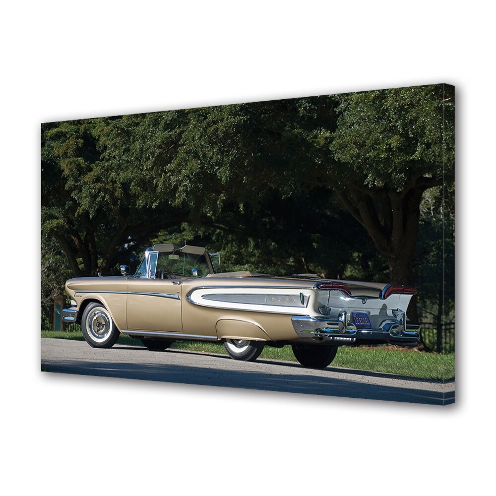 Tablou Canvas Luminos in intuneric VarioView LED, Auto Moto, Edsel Citation Convertible 1958, 40 x 60 cm