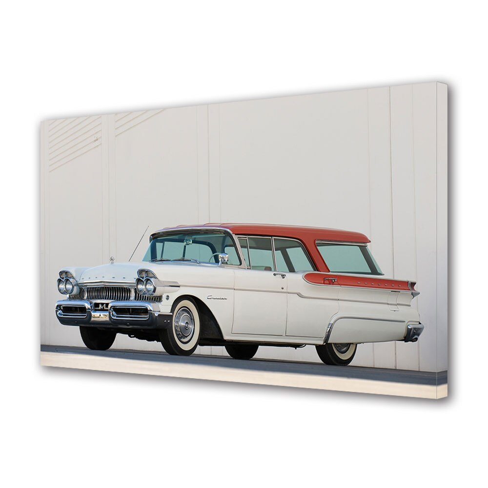 Tablou Canvas Luminos in intuneric VarioView LED, Auto Moto, Mercury Commuter Station Wagon 1957, 40 x 60 cm