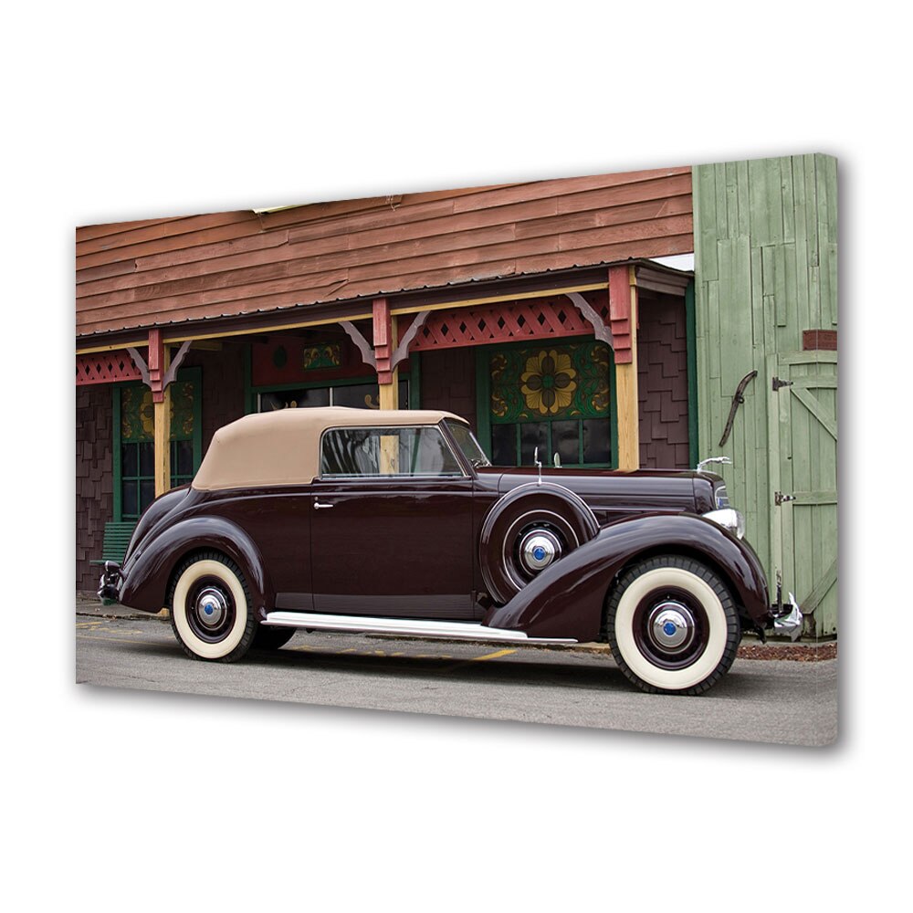 Tablou Canvas Luminos in intuneric VarioView LED, Auto Moto, Lincoln K Convertible Victoria 1937, 30 x 45 cm