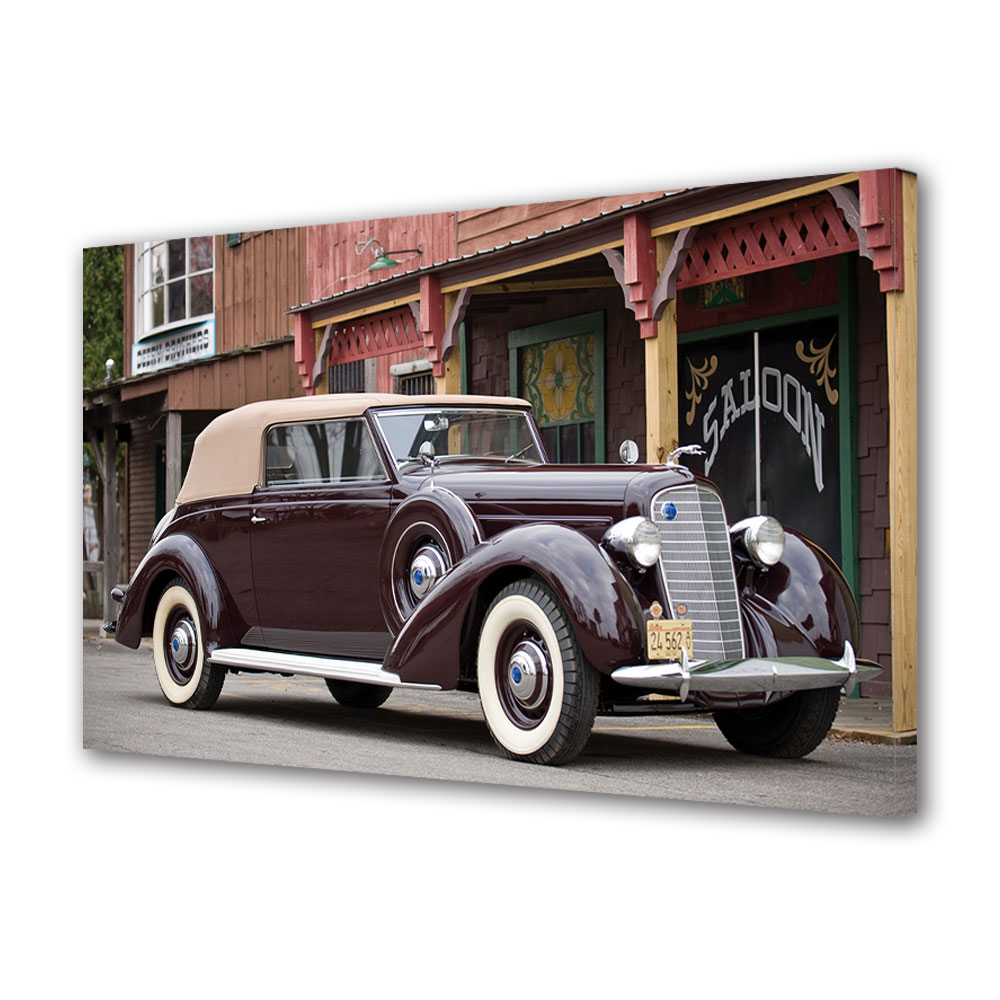 Tablou Canvas Luminos in intuneric VarioView LED, Auto Moto, Lincoln K Convertible Victoria 1937, 40 x 60 cm