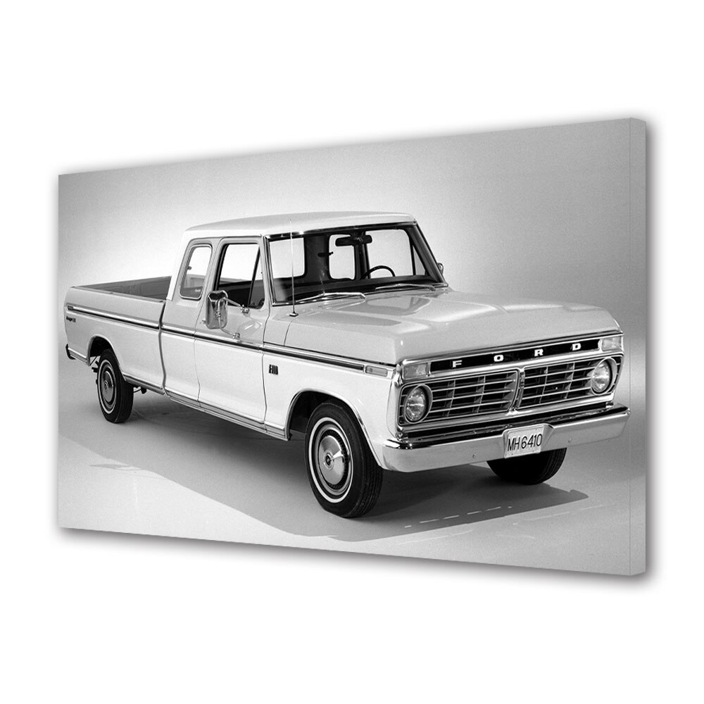 Tablou Canvas Luminos in intuneric VarioView LED, Auto Moto, Ford F-100 Ranger XLT Super Cab 1974, 30 x 45 cm