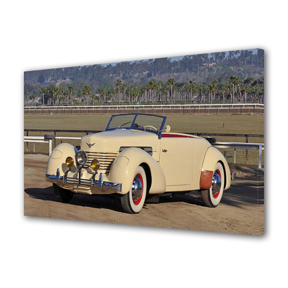 Tablou Canvas Luminos in intuneric VarioView LED, Auto Moto, 1937 Cord 812 SC Phaeton, 30 x 45 cm
