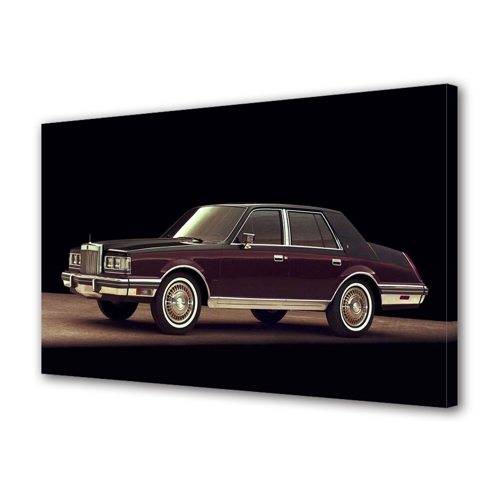 Tablou Canvas Luminos in intuneric VarioView LED, Auto Moto, Lincoln Continental 1982, 40 x 60 cm