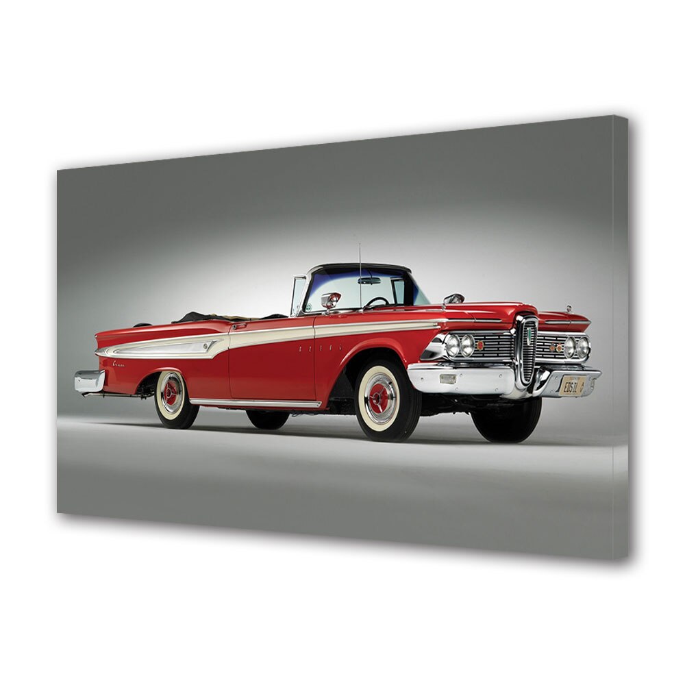 Tablou Canvas Luminos in intuneric VarioView LED, Auto Moto, Edsel Corsair Convertible 1959-60, 40 x 60 cm