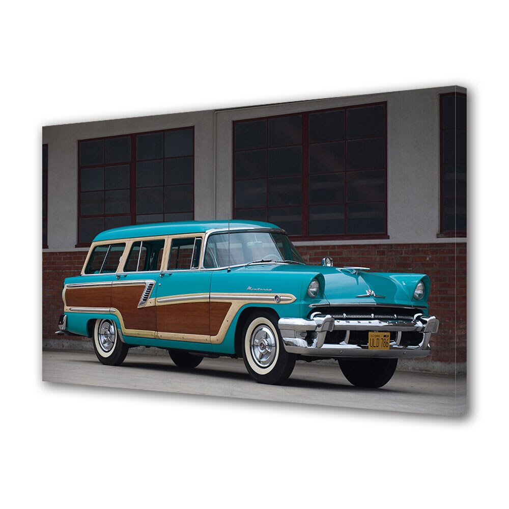 Tablou Canvas Luminos in intuneric VarioView LED, Auto Moto, Mercury Monterey Station Wagon 1956, 30 x 45 cm