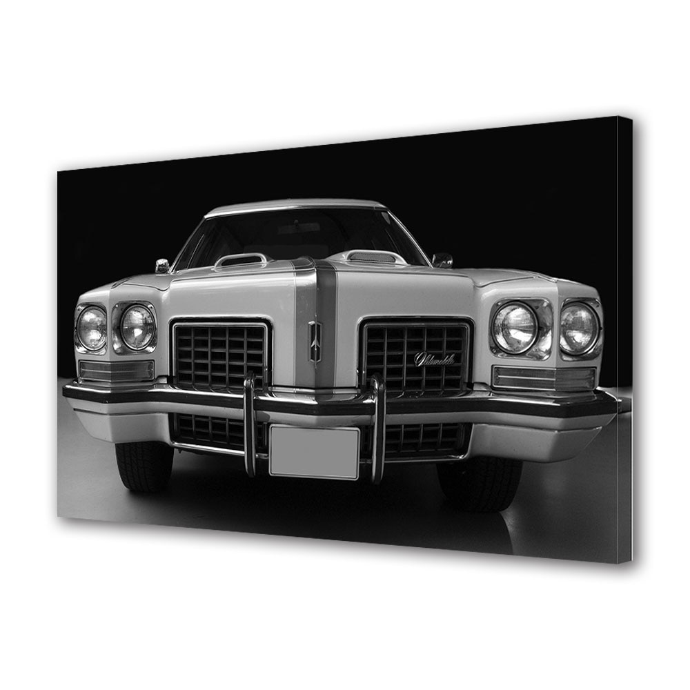 Tablou Canvas Luminos in intuneric VarioView LED, Auto Moto, Oldsmobile Custom Cruiser 1972, 40 x 60 cm