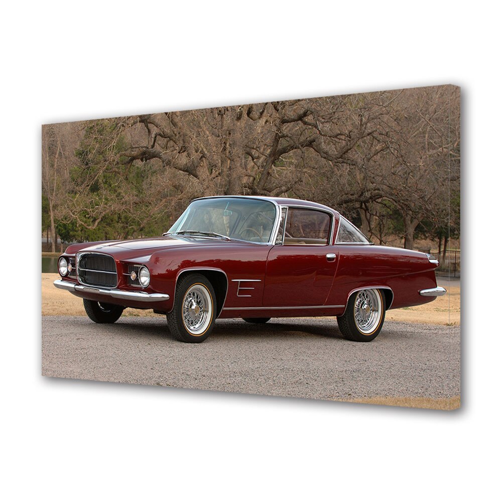 Tablou Canvas Luminos in intuneric VarioView LED, Auto Moto, 1963 Dual-Ghia L6.4 Coupe, 30 x 45 cm