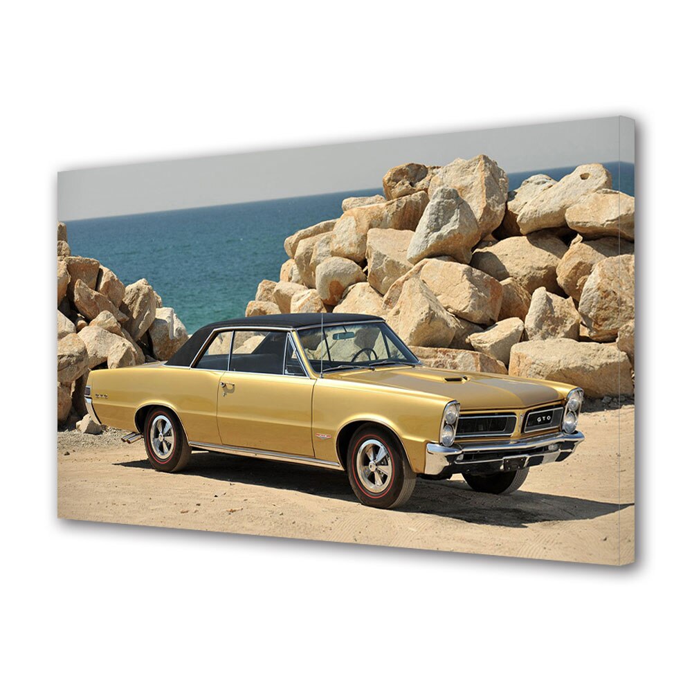 Tablou Canvas Luminos in intuneric VarioView LED, Auto Moto, 1965 Pontiac GTO 2-Door Hardtop, 40 x 60 cm
