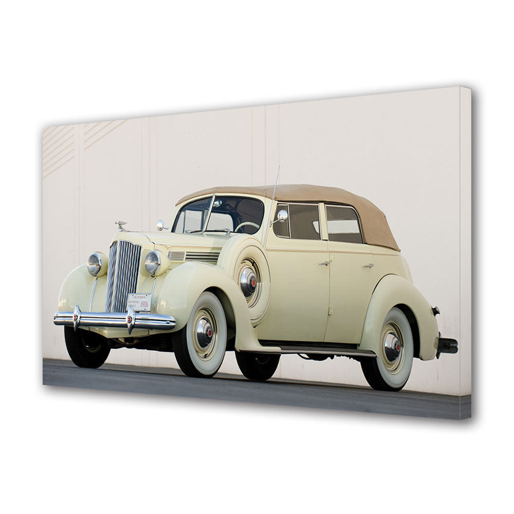 Tablou Canvas Luminos in intuneric VarioView LED, Auto Moto, Packard Eight Convertible Sedan 1938, 30 x 45 cm