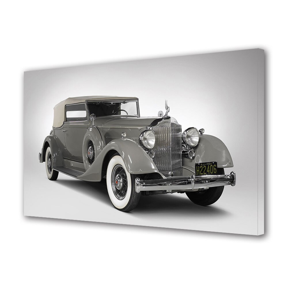 Tablou Canvas Luminos in intuneric VarioView LED, Auto Moto, Packard Super Eight Convertible Victoria 1934, 30 x 45 cm