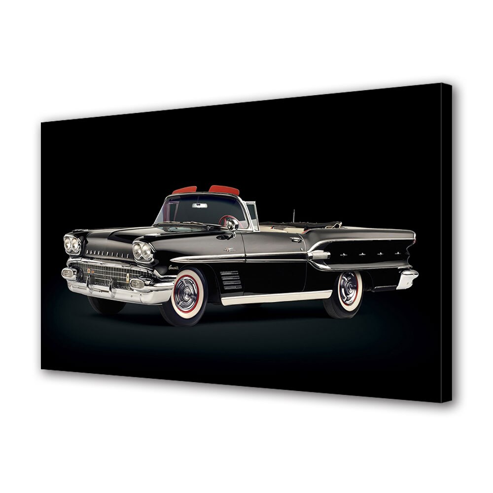 Tablou Canvas Luminos in intuneric VarioView LED, Auto Moto, Pontiac Bonneville Convertible 1958, 30 x 45 cm