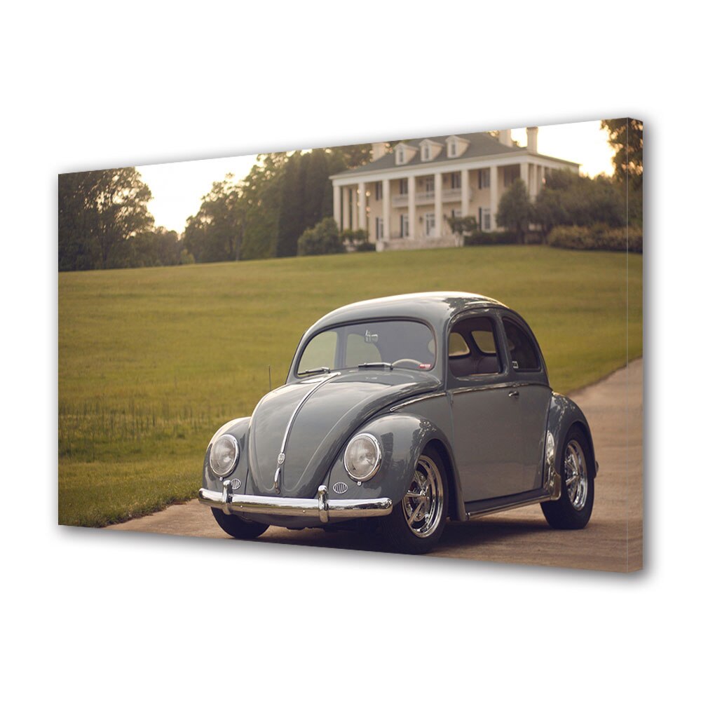 Tablou Canvas Luminos in intuneric VarioView LED, Auto Moto, Volkswagen Beetle Broscuta, 40 x 60 cm