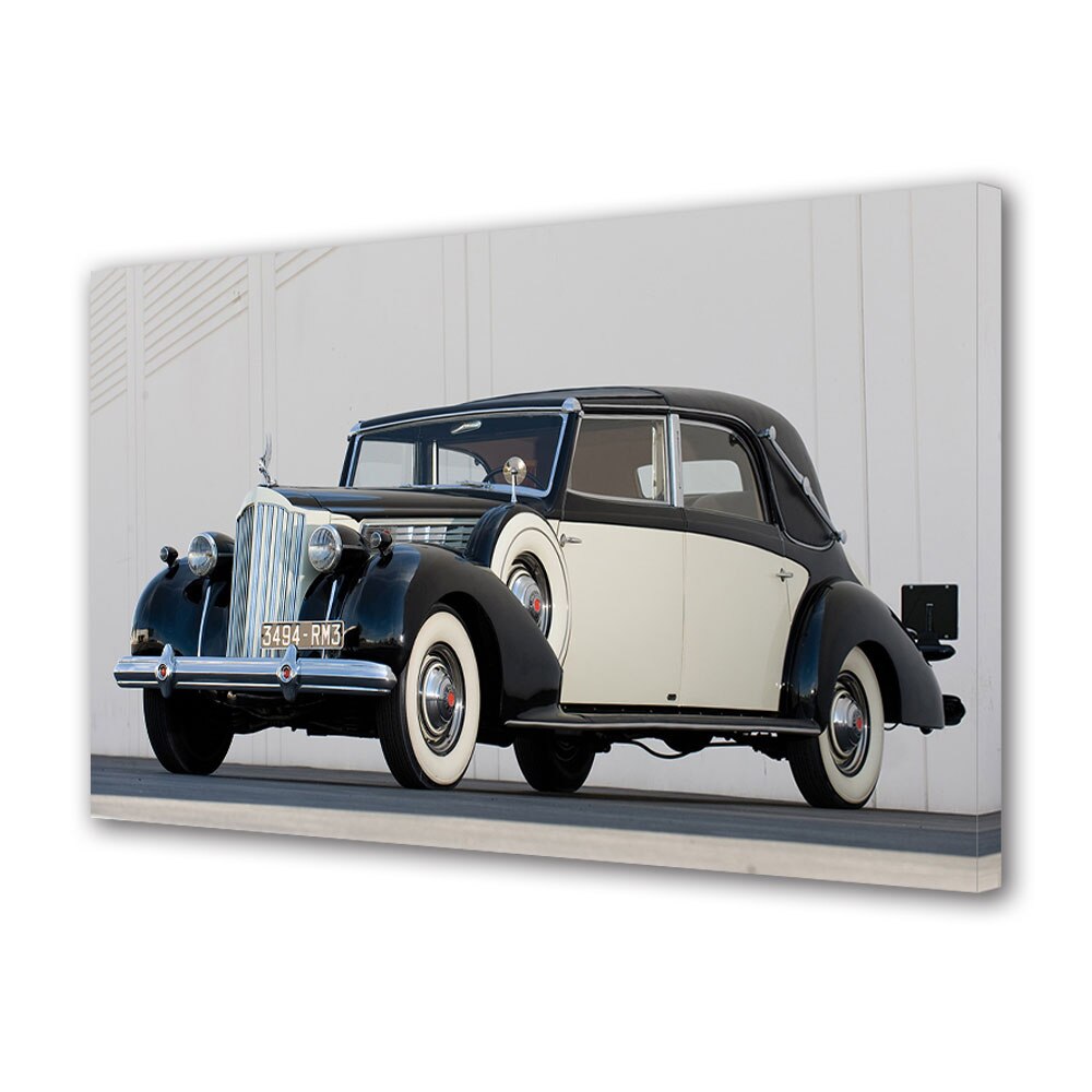 Tablou Canvas Luminos in intuneric VarioView LED, Auto Moto, Packard Super Eight Transformable Town Car by Franay 1939, 30 x 45 cm