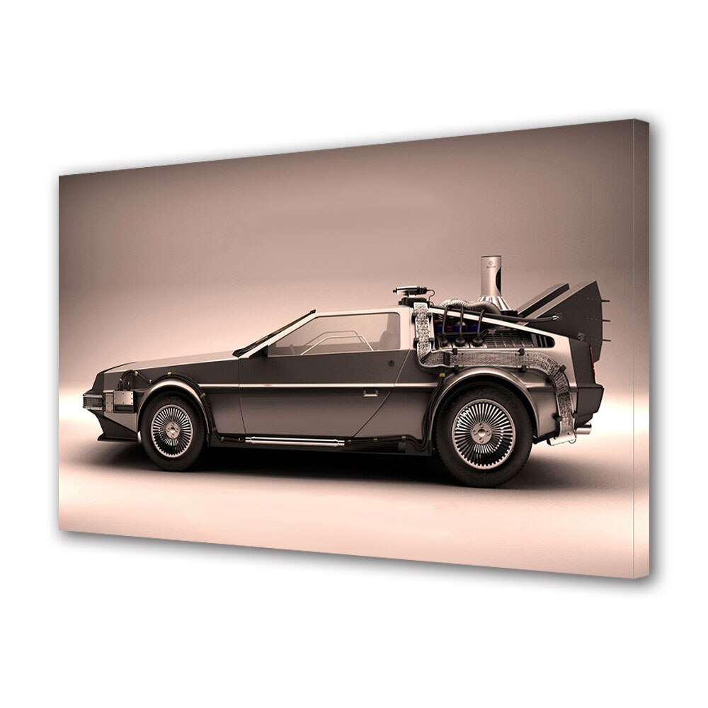Tablou Canvas Luminos in intuneric VarioView LED, Auto Moto, Masina Timpului, 40 x 60 cm