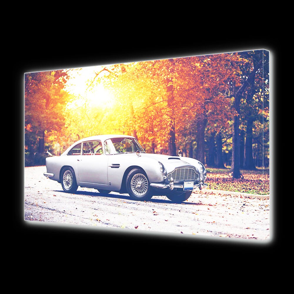 Restate Theirs Mathematical Tablou Canvas Luminos in intuneric VarioView LED, Auto Moto, Aston Martin  Superb, 50 x 70 cm - eMAG.ro