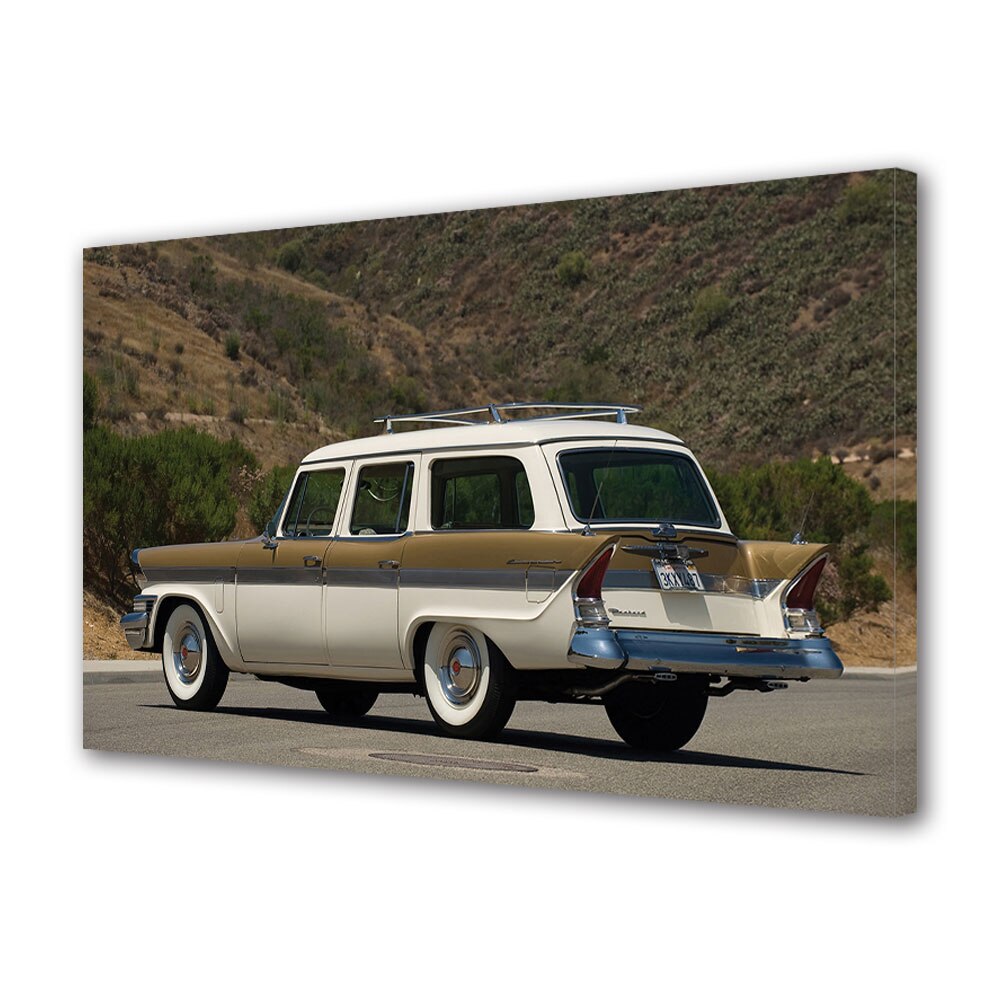 Tablou Canvas Luminos in intuneric VarioView LED, Auto Moto, Packard Clipper Country Sedan Station Wagon 1957, 40 x 60 cm