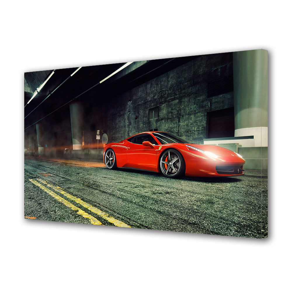 Tablou Canvas Luminos in intuneric VarioView LED, Auto Moto, Ferrari 458, 40 x 60 cm
