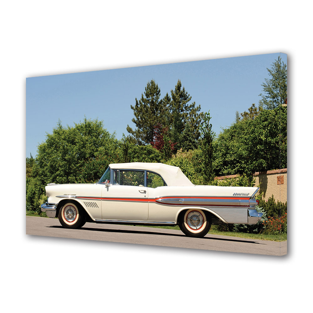 Tablou Canvas Luminos in intuneric VarioView LED, Auto Moto, Pontiac Bonneville Fuel-Injected Convertible 1957, 30 x 45 cm